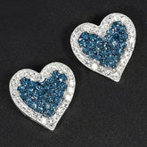 339847 TE AMO SILVER PLATED MIDNIGHT ROMANCE EARRINGS
